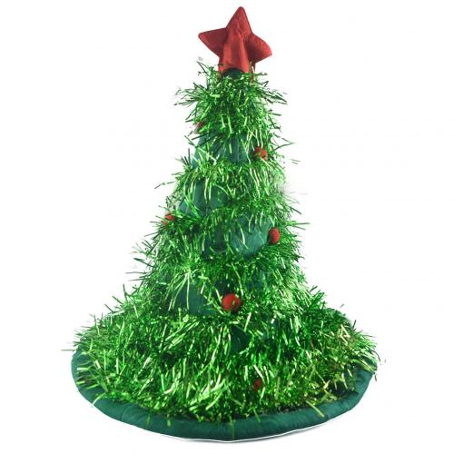 Skinnende glitter juletræ hat voksen børn xmas fest kostume indretning sød kasket jul hat fest santa hatte år: Grøn