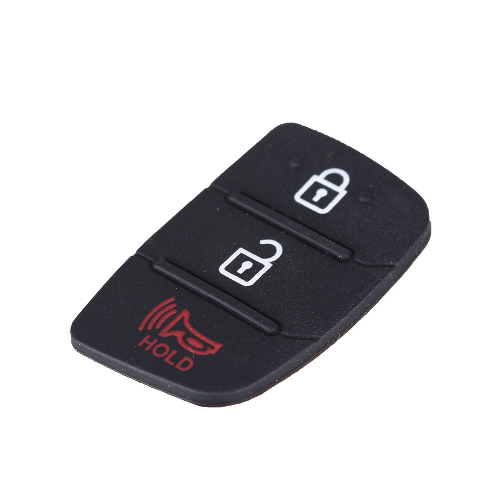 Dandkey 3 4 knapper silikone bil nøgle cover etui gummi pad til hyundai  i30 i35 ix20 ix35 ix45 solaris verna kia rio  k2 sportage