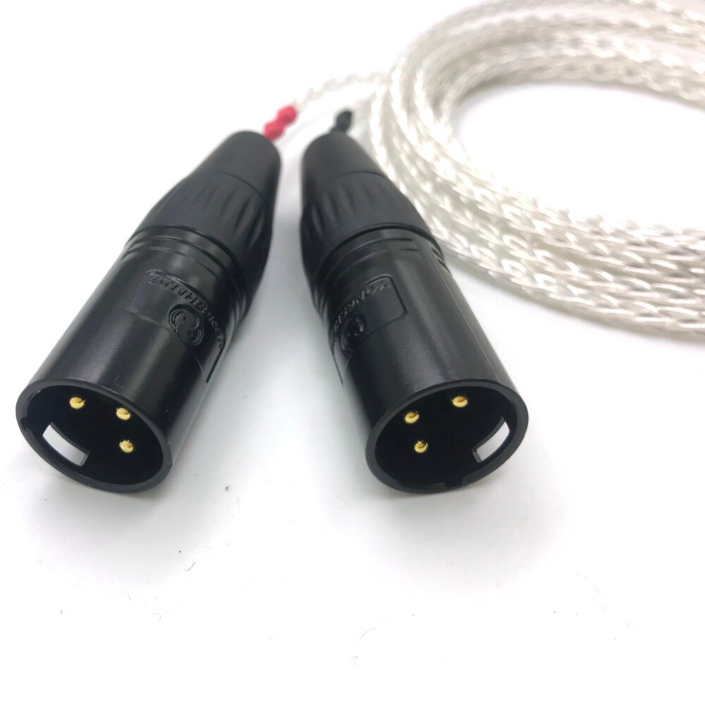 Haldane Audio Adapter Cable - 4.4mm Balanced to Dual XLR 3-Pin Male - Silver Plated 8-Core - 1m/2m/3m