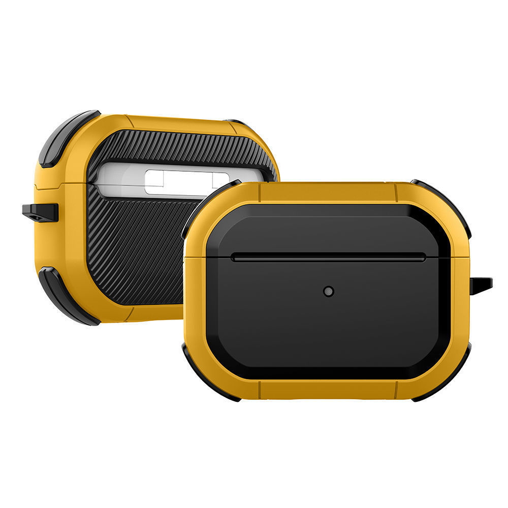 Funda Pro 2 para Airpods pro, funda de TPU para PC para Apple AirPods 3 2 1, accesorios, auriculares inalámbricos con de llavero: M / YELLOW