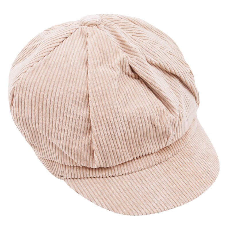 Boina boina pintor chapéus de inverno para mulheres do sexo feminino osso senhora masculino femme clássico octogonal bonés: Beige