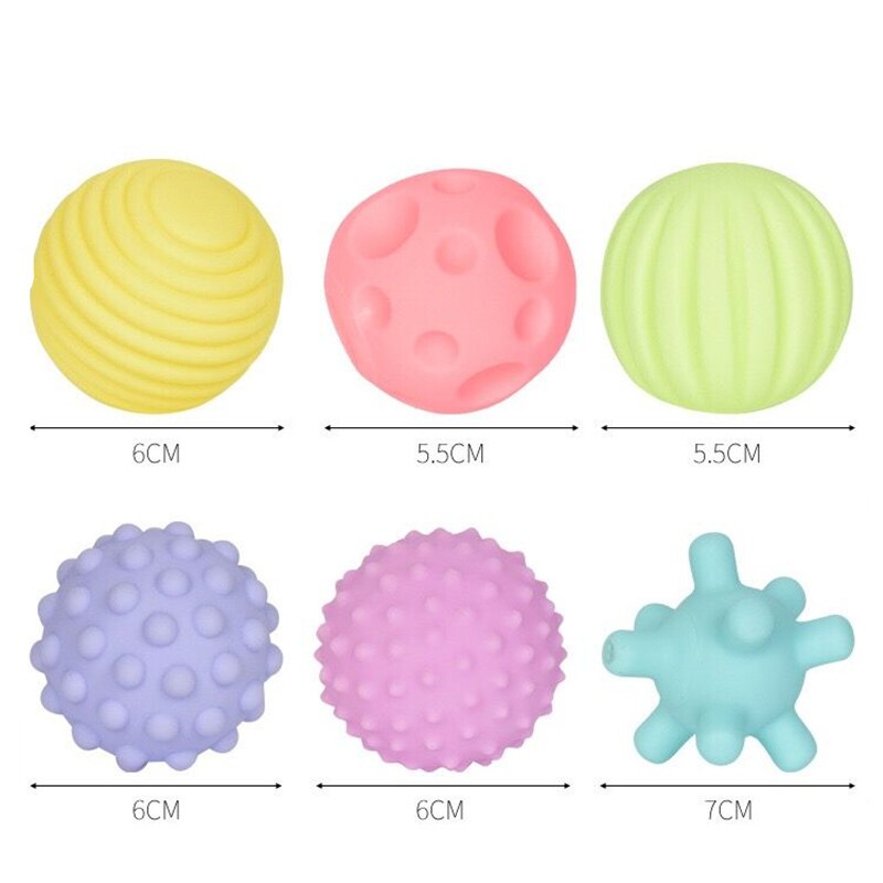 Safe Hand Sensory Baby Toy Rubber Textured Multi Tactile Senses Touch Toys Baby Training Massage Soft Balls