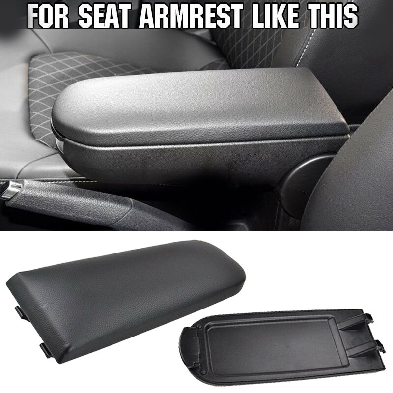 Voor Seat Toledo Ibiza Zwarte Auto Armsteun Cover Klink Deksel Auto Protector Pu Leather