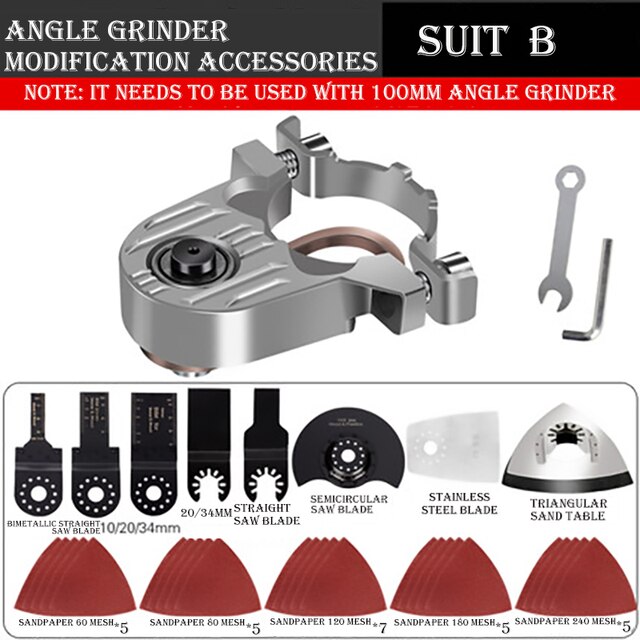 Piccoli accessori per la modifica dell'adattatore per smerigliatrice angolare elettrica supporto per smerigliatrici elettroutensili Ushm 125mm regolazione della macchina 230mm: M10 Suit B