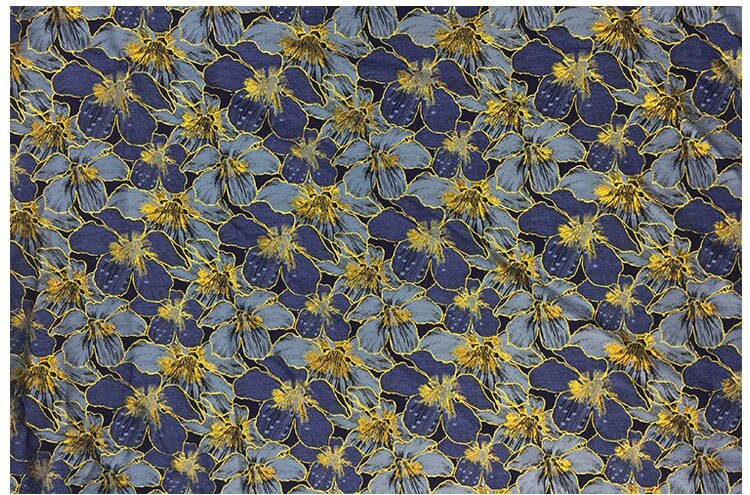 European style gold silk 3D precision jacquard fabric brocade fabric: B / 0.5m