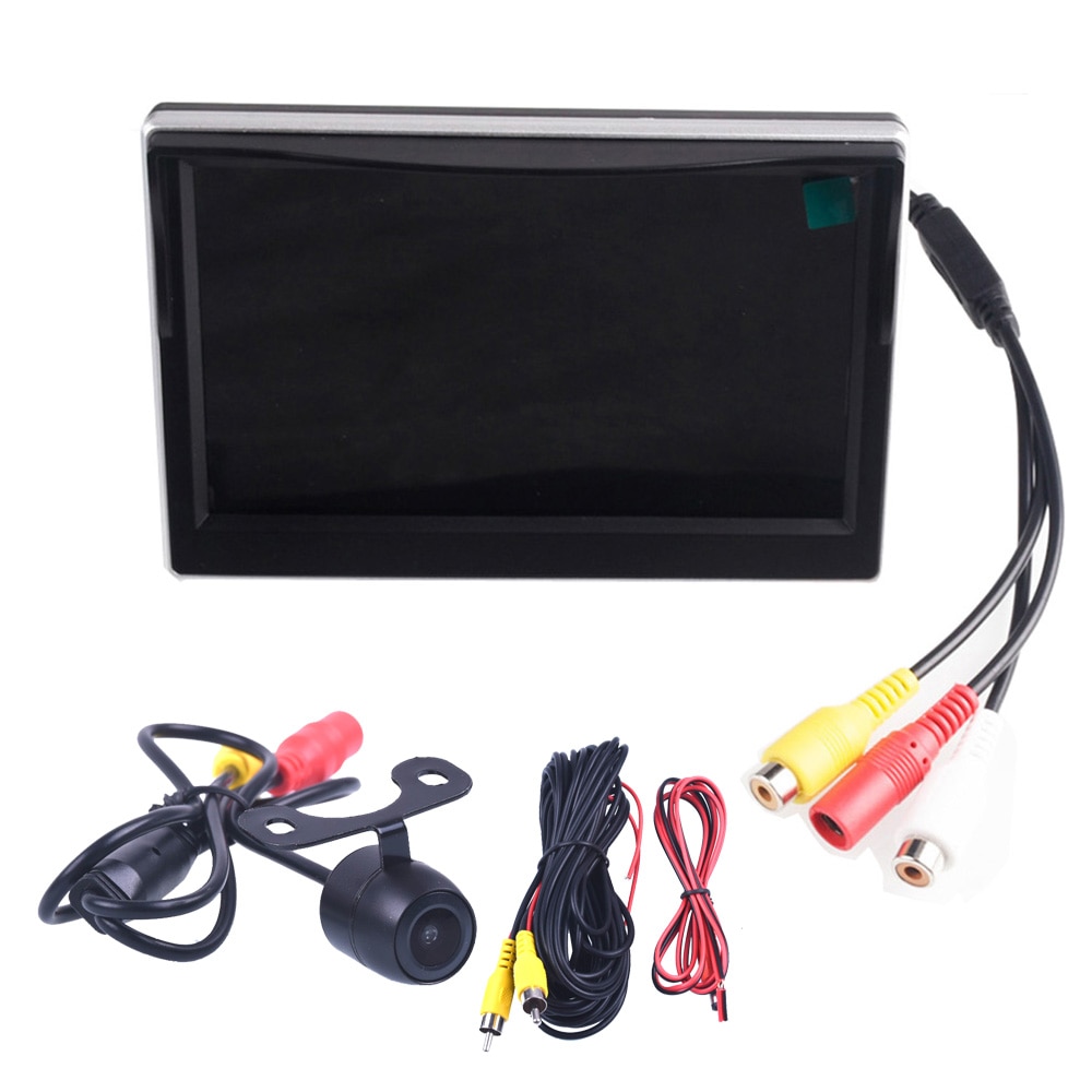 5 inch Kleuren TFT LCD Monitor Auto Parkeerhulp 5 "Monitoren DC 12V Auto Monitoren Met Achteruitrijcamera camera