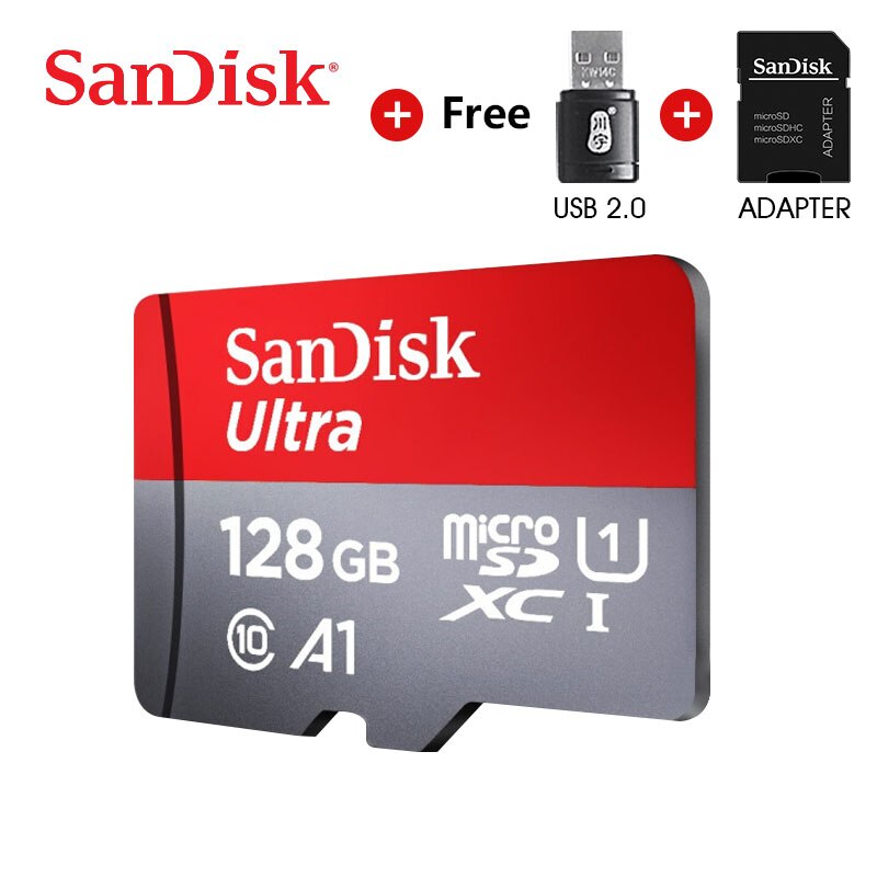 SanDisk Ultra tarjeta de memoria de 400GB 256GB 200GB 128GB 64GB 98 MB/S 32GB tarjeta Micro sd de 16 GB Class10 UHS-3 A1 flash tarjeta SD/TF Microsd