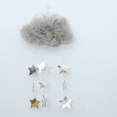 Ins, fait à la main, accessoire de photographie pour -né, dans le berceau, décor pour chambre de bébé, décoration pour chambre de bébé: gray and silver