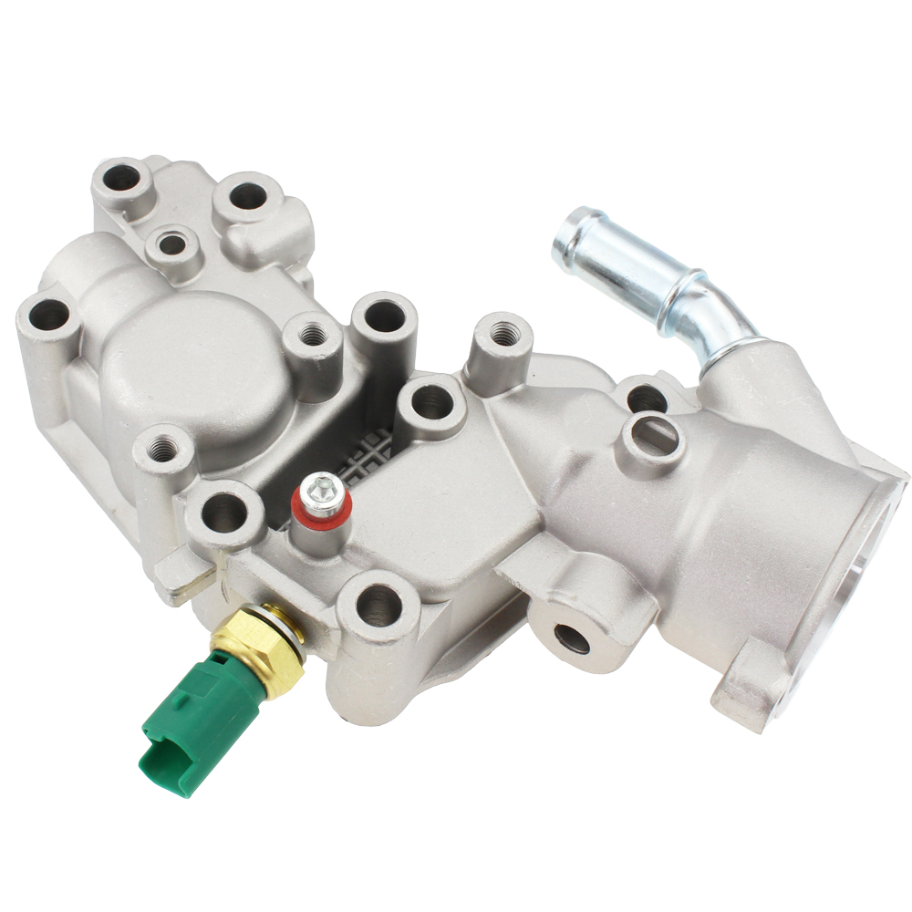 9654775080 1336Y8 Aluminium Thermostat Housing Coolant Water Flange for Citroen BX C15 C3 MK for Peugeot 1007 205 206: With 1 Sensor