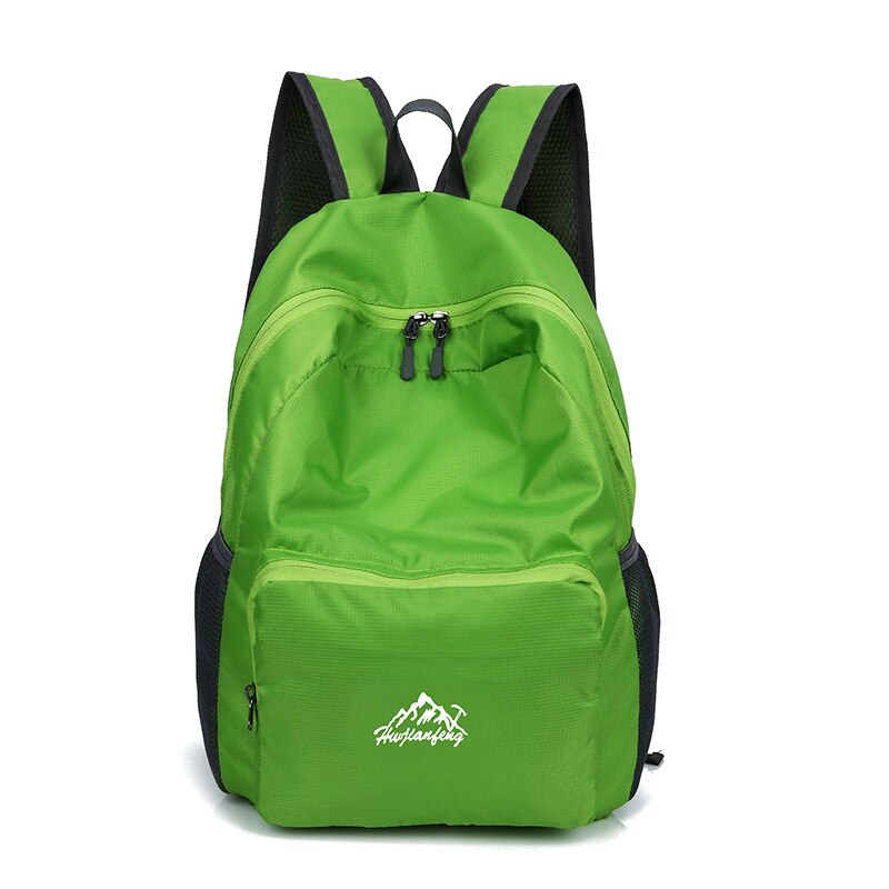 HWJIANFENG Nylon pliant sac à dos voyage sport sac de sport femmes sac sur le sac à bandoulière organisateur imperméable randonnée Camping: green
