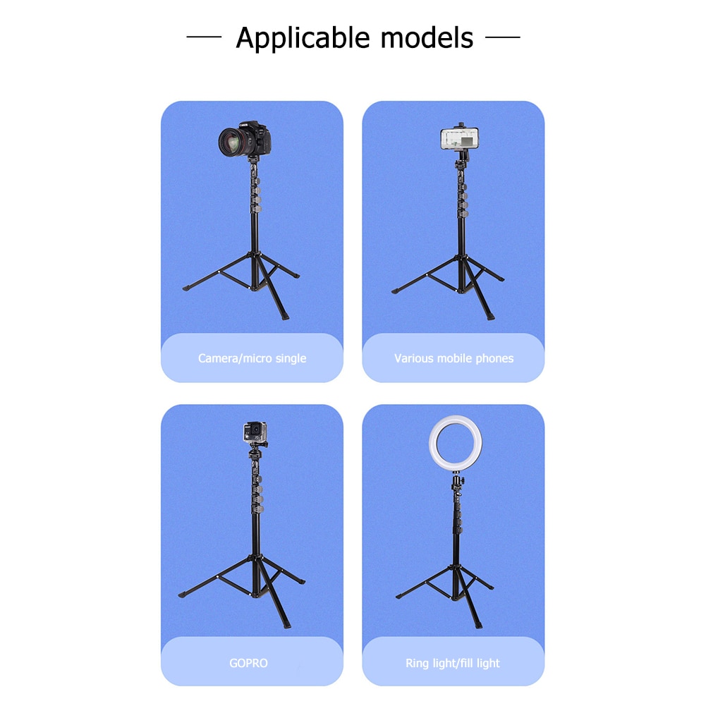Adjustable Telescopic Tripods 4-section Trigger Extendable Carrying Handheld Camera Elements for Camera Tablet