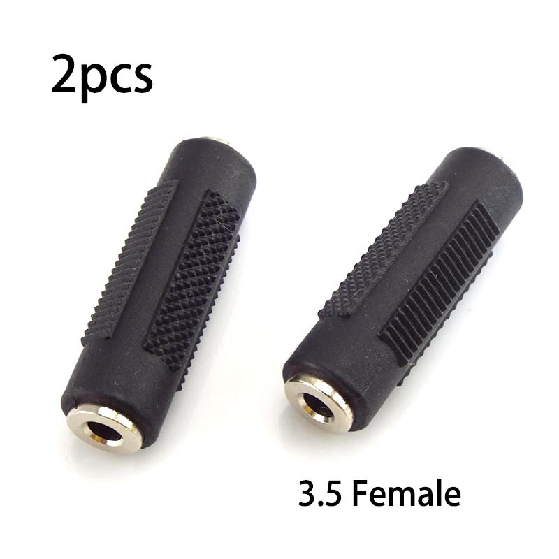 Adaptateur de prise Jack Audio femelle à femelle, 2 pièces, 3.5mm, connecteur de coupleur stéréo, Matel