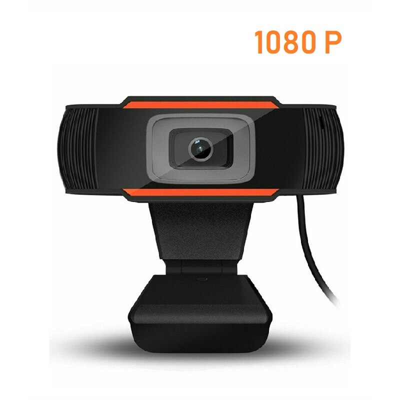 Full Hd Webcam 1080P Computer Met Microfoon Roterende Camera 'S Voor Live-uitzending Video Call Conference Werk Pc Web Camera: Webcam-Orange