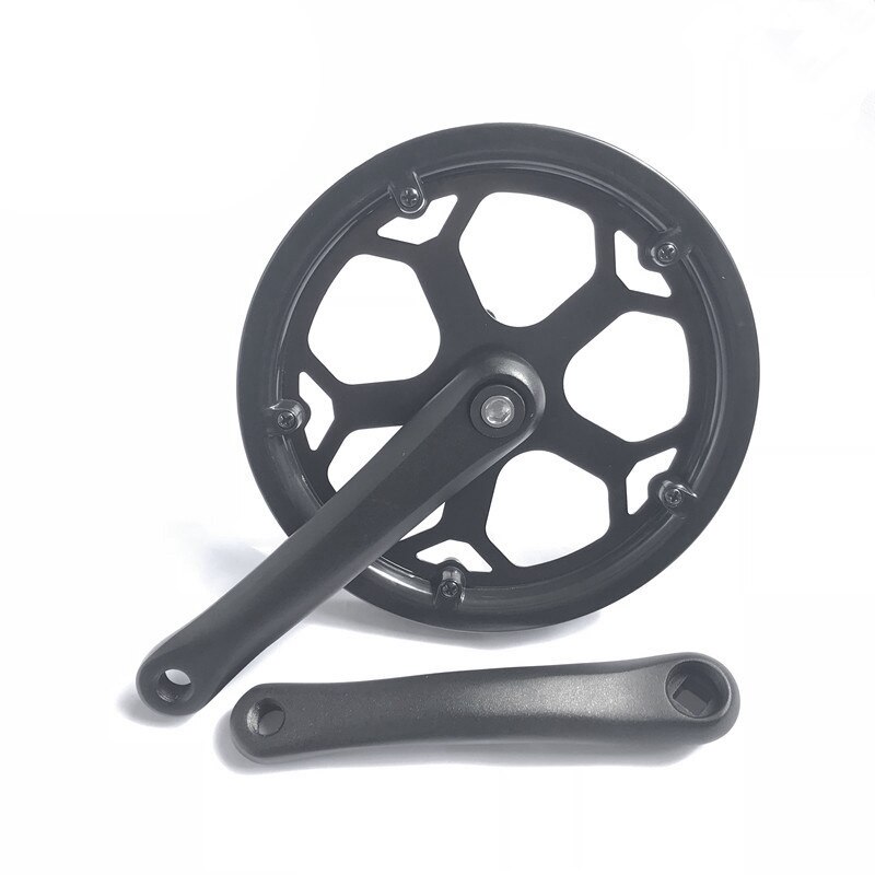 Sammenleggbar sykkel kranksett 48t firkantet skrog 170mm cnc kranksett sykkel krank sett tannhjul