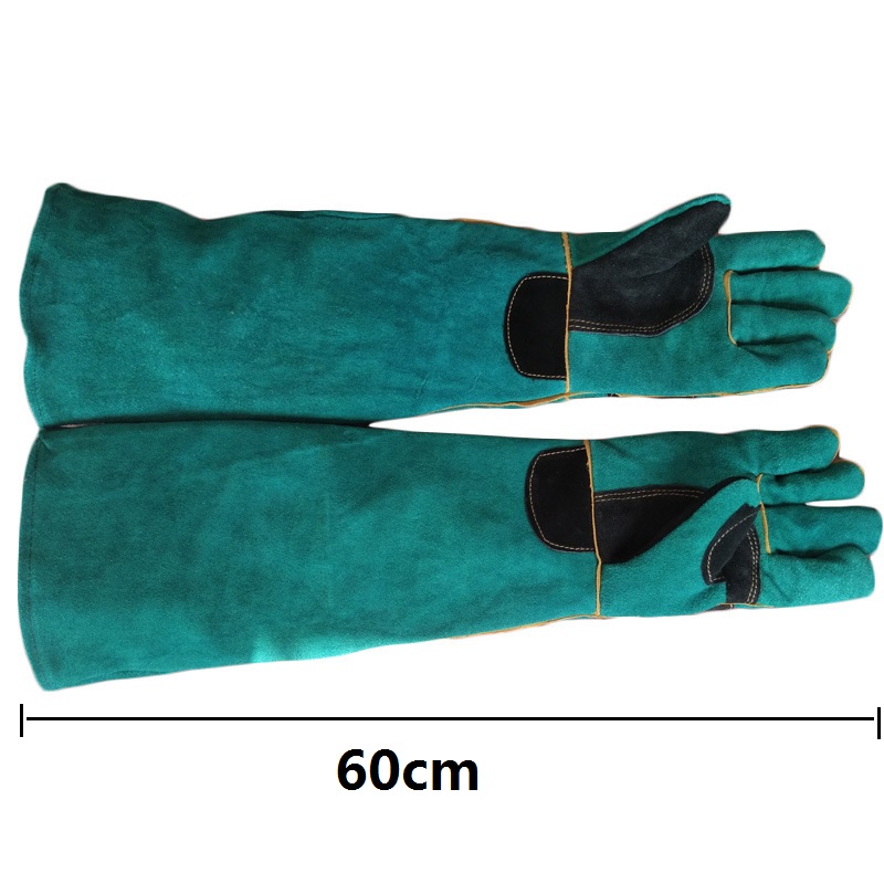 Kæledyrshandsker bidresistente handsker to-lags læderstøttepude kattehund skærefast anti-torn kæledyrshandsker kæledyrshandsker