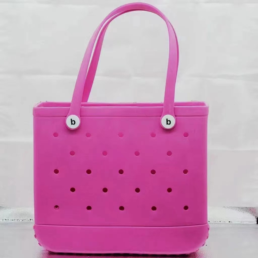 Cesta para exteriores, bolsa para mascotas, bolsa grande con agujero de EVA, bolsa de almacenamiento para playa, bolso de hombro con filtro de agua hueco impreso de gran capacidad