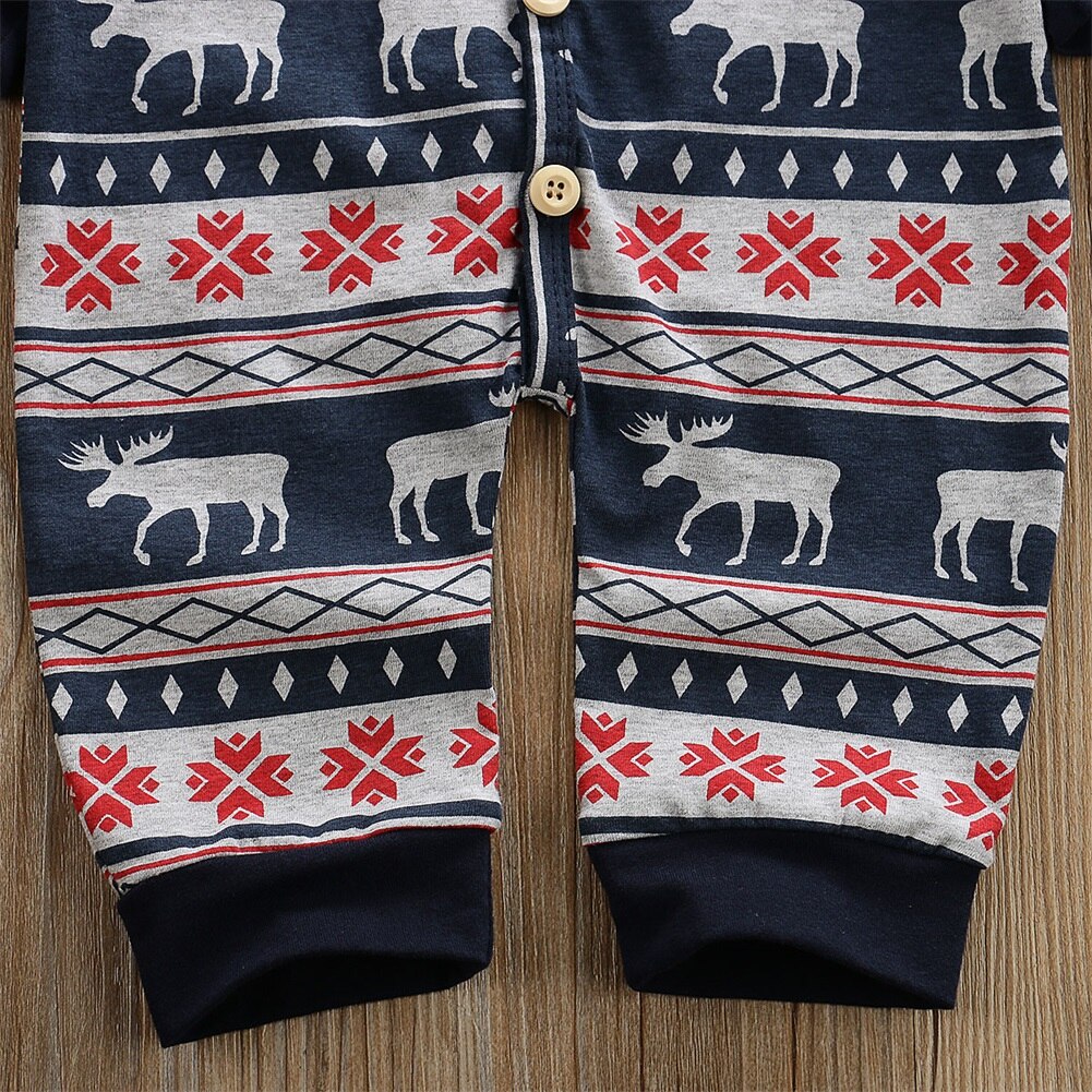 Baby Lente Herfst Kleding Kerst Pasgeboren Baby Jongens Meisje Xmas Kleding Lange Mouw Romper Outfits Santa Elanden Kostuums