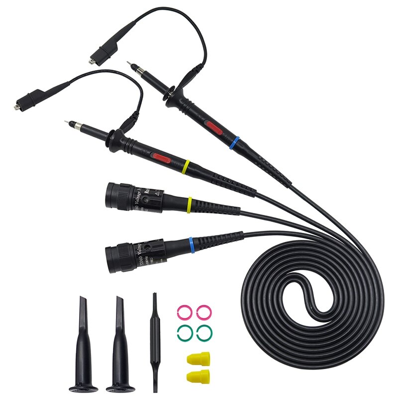 2Pcs P2100 DC-100MHz Oscilloscope Probe for Tektronix HP X1/X10 P2100 BNC Test Lead Kit