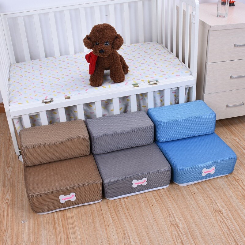 Dog Stairs Pet Stairs Removable Puppy Dogs Bed Stairs Dog House Anti-slip Small Pet 2 Steps Ladder for Puppy Cat Pet Supplies