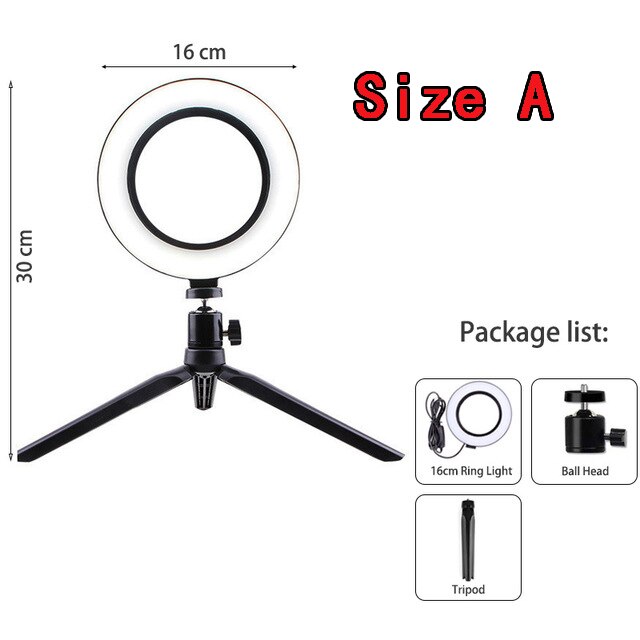 10 Inch Led Ring Licht mit Stativ Felge Ringlight Selfie Foto Runde Ring Lampe Rechts Licht für Smartphone Fotografie Schießen: A