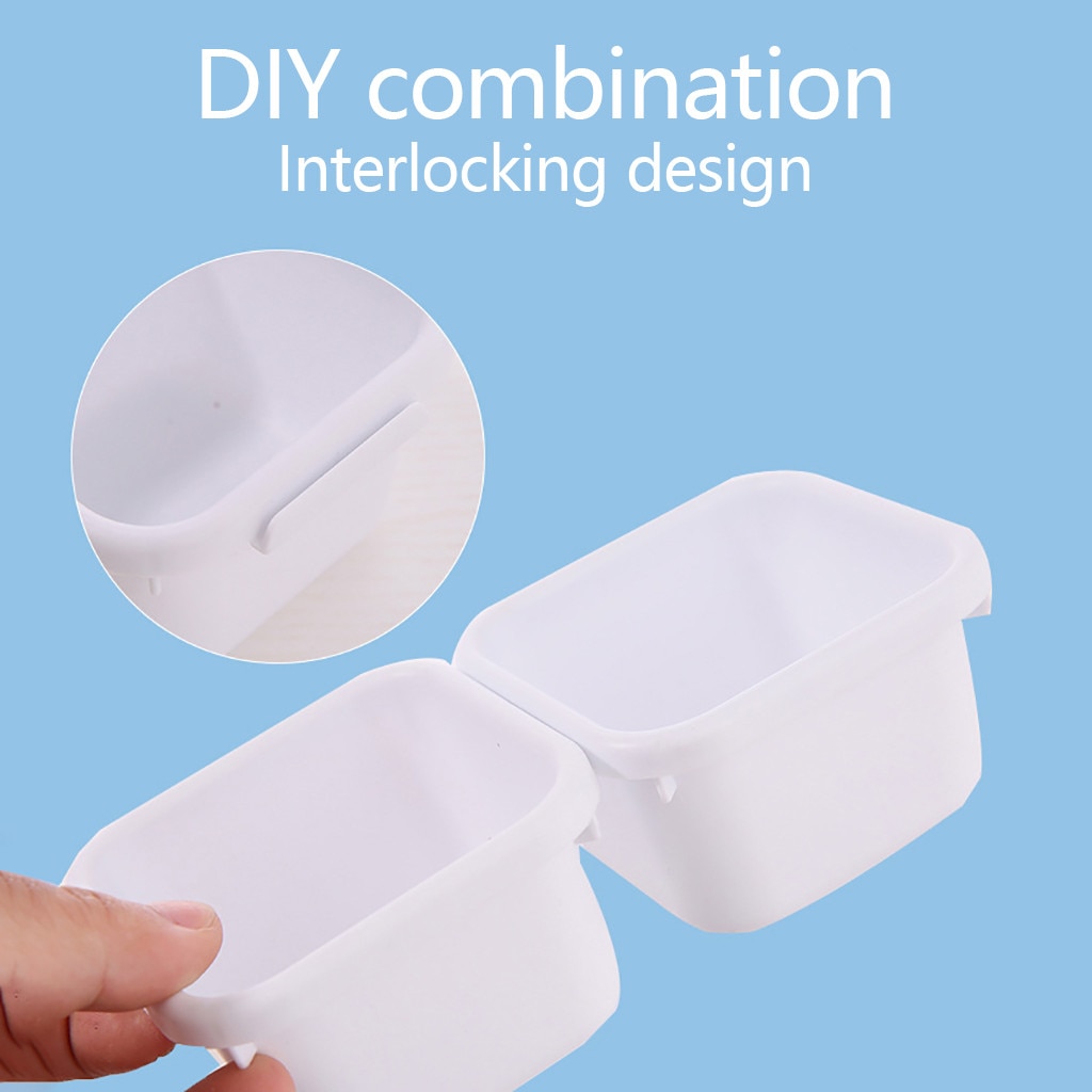 8pcs Drawer Organizers Storage Best Interlocking Narrow Drawer Dividers Box Bag for Bathroom Office Kitchen Home Storage Tool