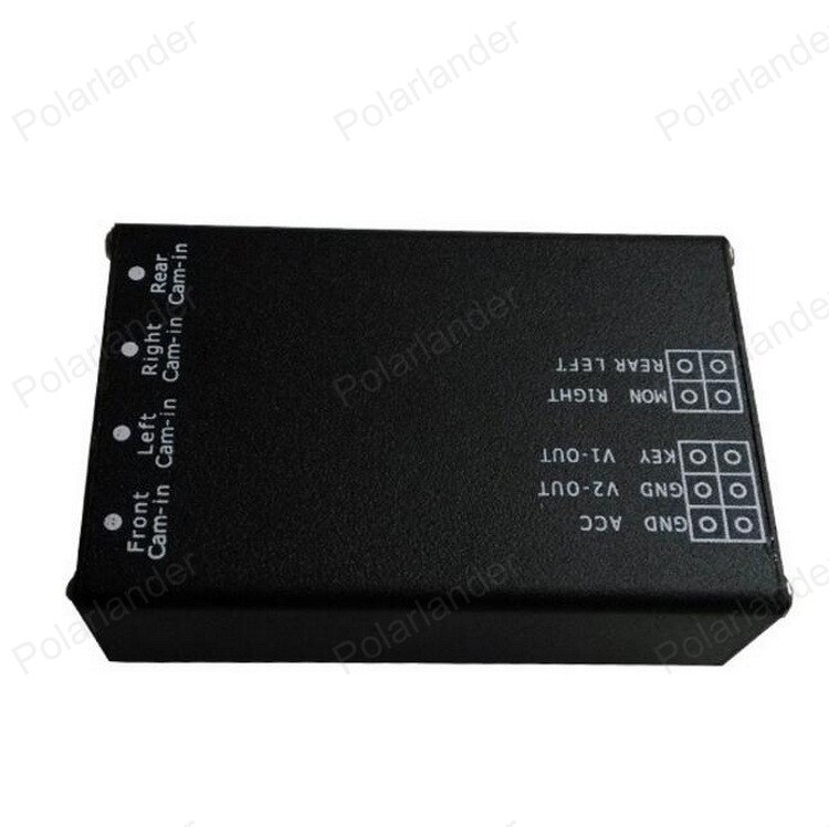 360 View Car Camera Control Box 4 Way Cameras Switch System For Rear Left Right Size Front Camera