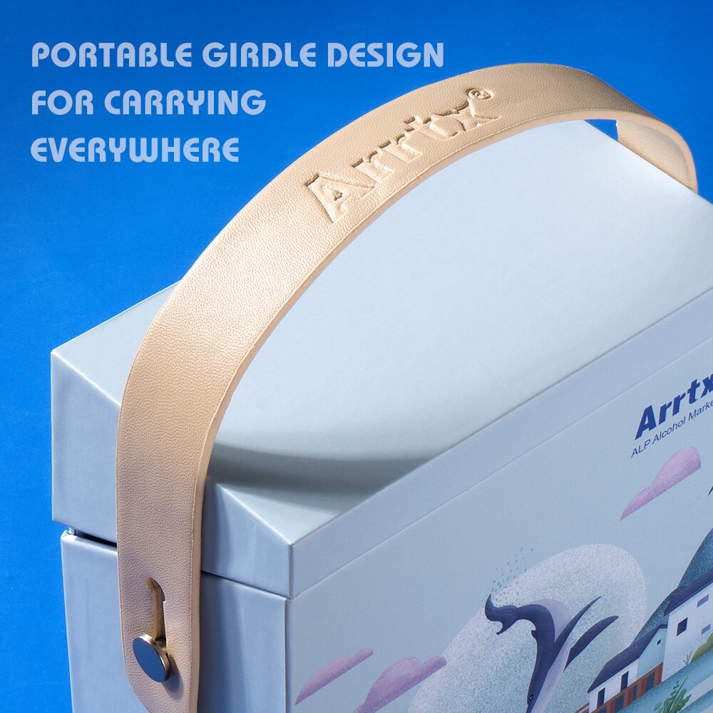 Arrtx ALP-stylo marqueur à alcool à double pointe, 32 couleurs, couleur grise, parfait pour le du bâtiment, industriel, coloration pour projet