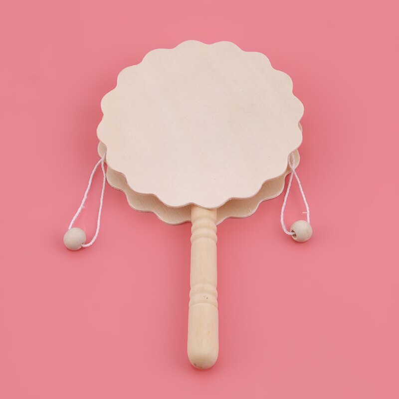 Drewniana grzechotka buk niedźwiedź ręcznie ząbkowanie drewniane pierścień grzechotki dla dzieci zagraj w wózek zabawki edukacyjne zabawki noworodka 0-12 miesięcy