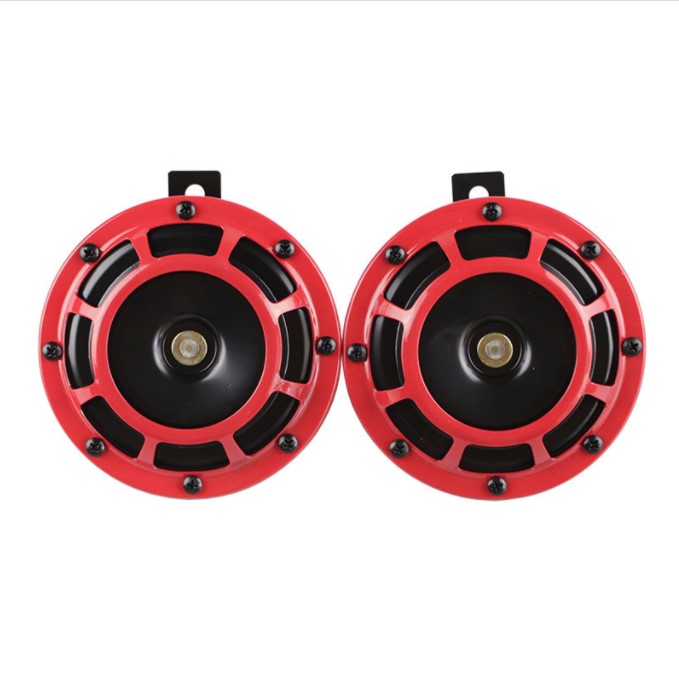 2 pz/impostato clacson per Moto Hella super ad alta voce compatto elettrico tono di scoppio kit avvisatore acustico 12V 115DB avvisatore acustico per auto Moto nuovo: rosso
