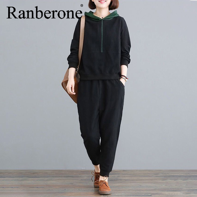 Herfst Winter Trainingspak Twee Delige Set Vrouwen Hooded Sweater En Broek 2 Stuks Outfits Vrouwelijke Casual Vrouw Jogger Sport pak