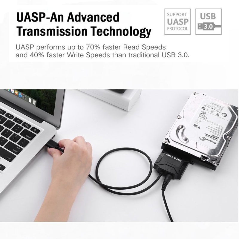 Sata adapter kabel usb 3.0 to sata converter 2.5 3.5 tommer super speed harddisk til hdd ssd usb 3.0 to sata kabel