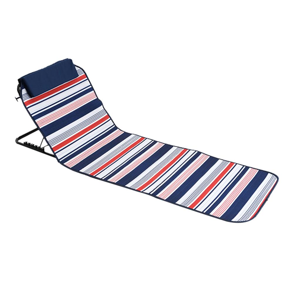 Strandmat XL - bruin/blauw - 90x170 cm