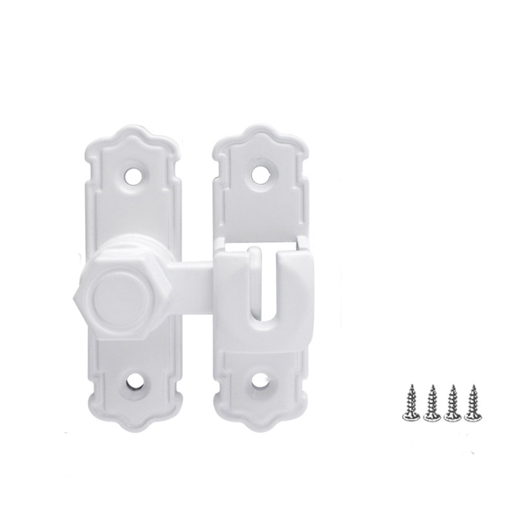Protable Safety Sliding Door Catch Anti-theft Aluminum Alloy Door Bolts 90 180 Degree Door Buckle Kitchen Bedroom Bathroom: Beige