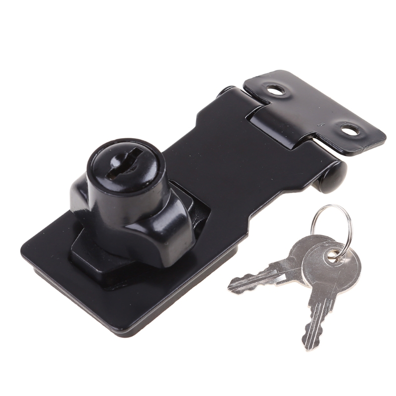 Cerrojo con llave de 90 grados, candado de ángulo recto, pestillos de puerta de seguridad de aleación de Zinc, cerradura de gabinete de varios tamaños y Color: Plata