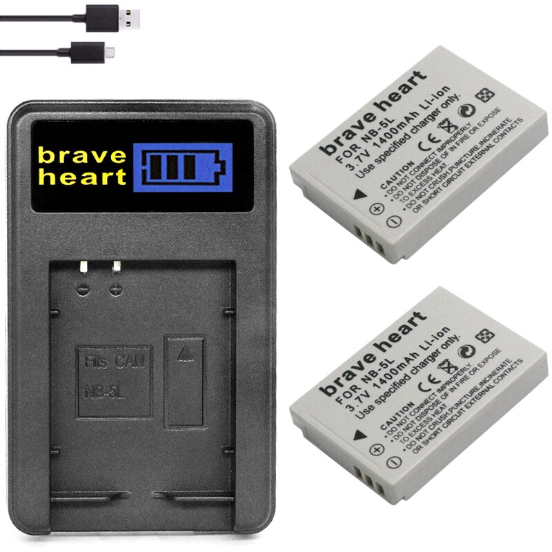 4x Bateria NB-5L NB 5L NB5L Batterie + LCD Ladegerät Für Kanon S110 SX200 SX210 SX220 SX230 IST HS IXUS 850 870 800 860 990 SD kamera: Ladegerät und 2Batterie