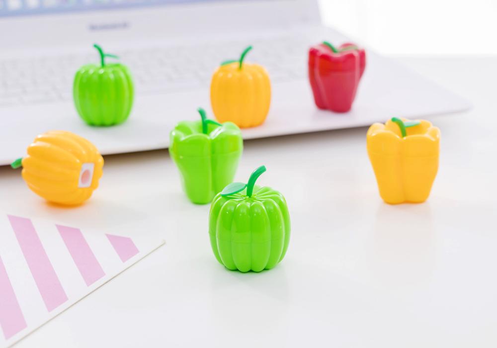 2 stks/pak groente pompoen chili vormige puntenslijper briefpapier voor studenten school office supply