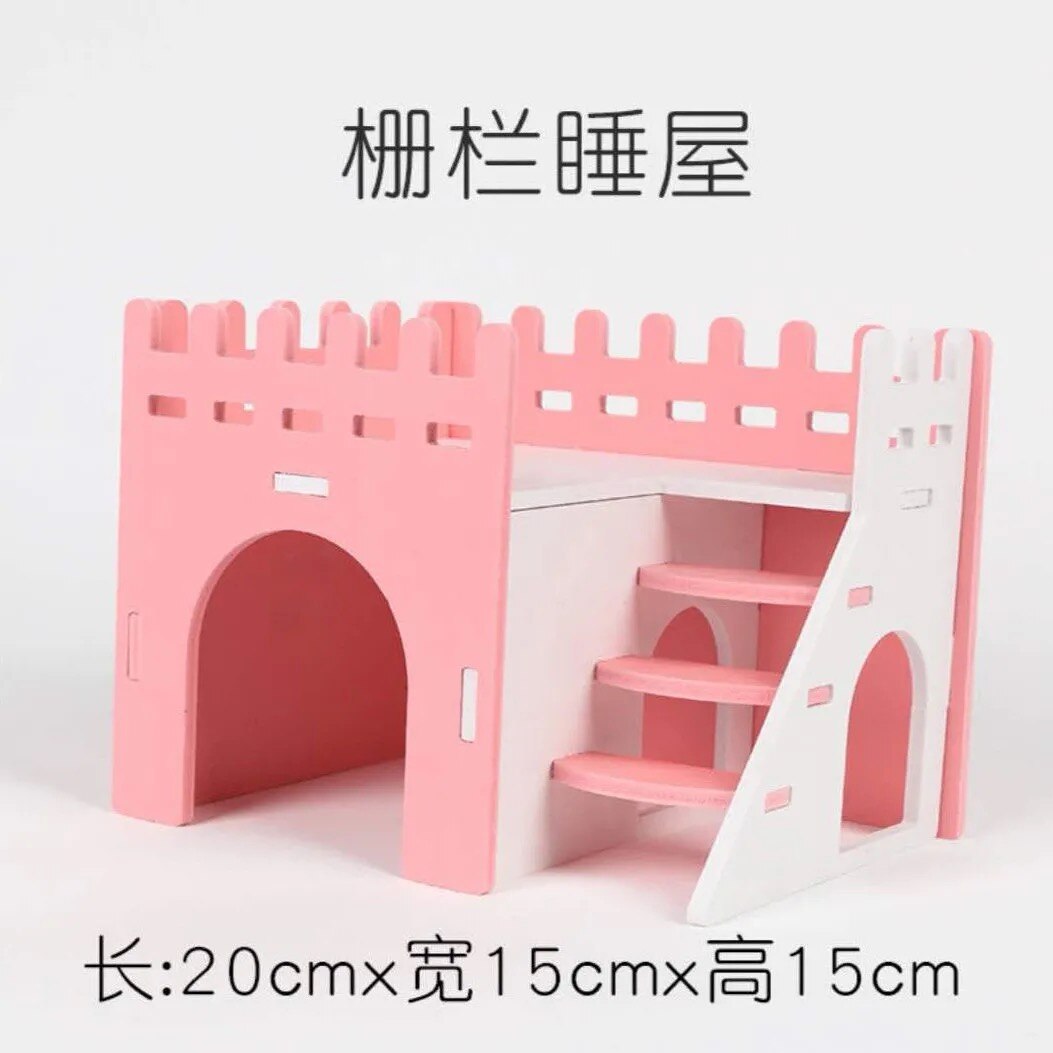 Maison pour hamster, nid, maison de couchage, fournitures en bois, mignon, mini, petit animal, lapin, hérisson, animal de compagnie, cabane en rondins