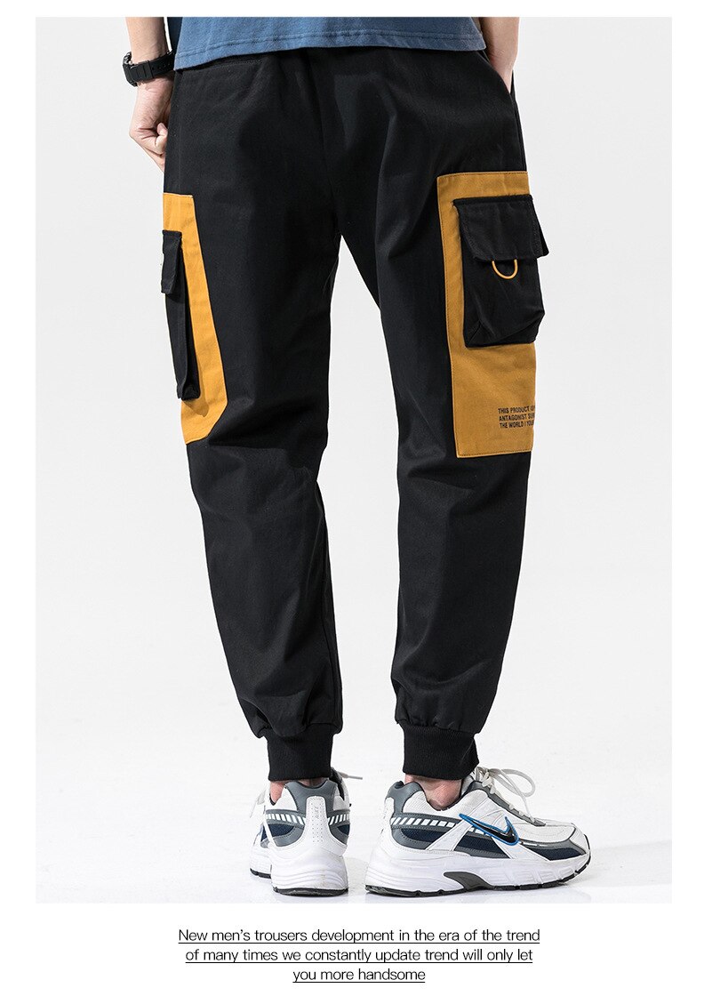 Vårmodell lösa fötter casual byxor herr ungdom ins all-match haklapp overall herr: Xxxl / 1
