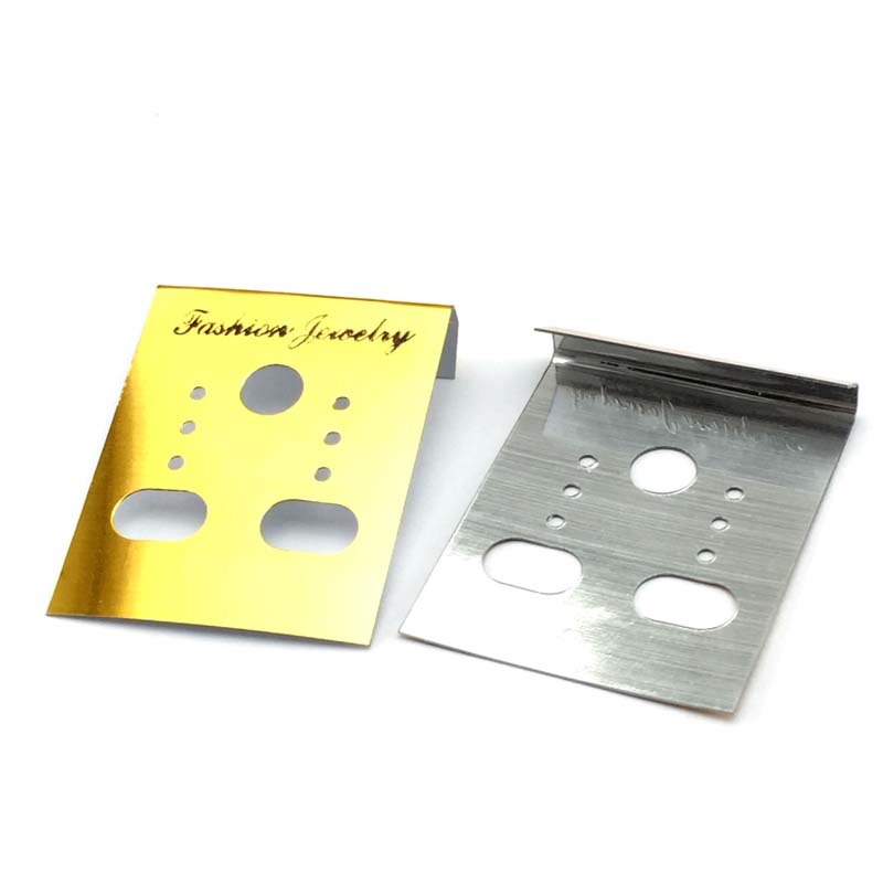 Zeroup 50 stk plast øreringe ørestikker kroge emballage display tag kort forsyninger til smykker 29 x 38mm: Guld