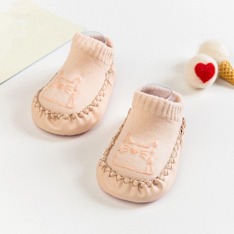 Baby Jongens Meisjes Schoenen Sok Non-Slip Vloer Sokken Baby Zachte Rubberen Dus Le Pasgeboren Peuter Schoenen Sokken Baby sokken Met Rubberen Zolen