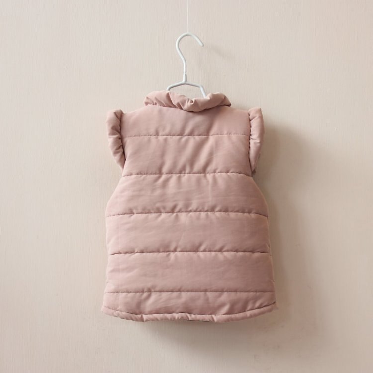 Höst flicka barn ytterkläder varma tjejer väst söt bebis flickor väst barn kläder jacka och kappa colete infantil menina inverno