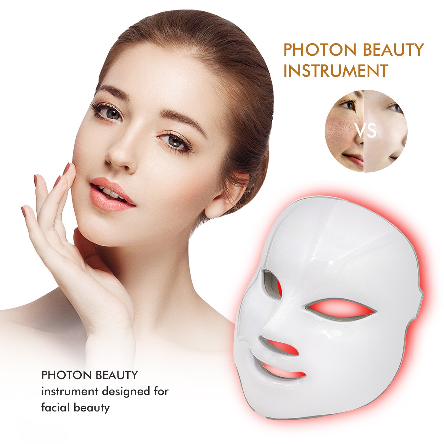 Light Therapy Face Led Mask 7 Colors LED Facial Mask Beauty Skin Care Photon Therapy Skin Tightening Rejuvenation Anti Wrinkle