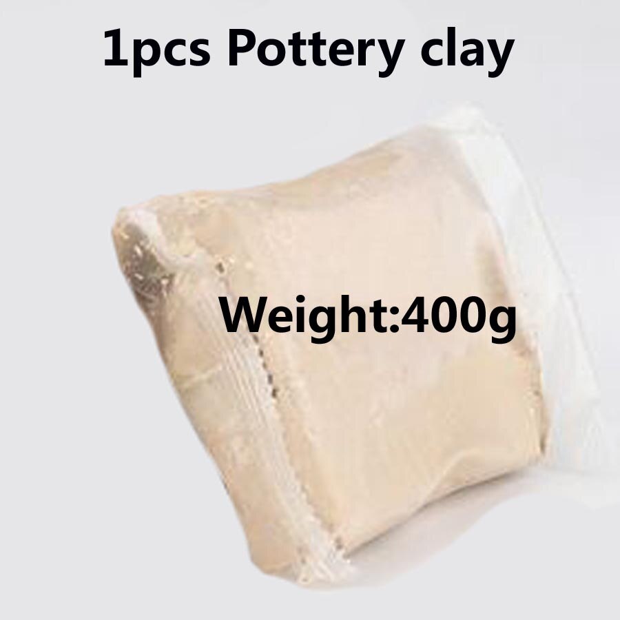Máquina de alfarería de cerámica hecha a mano para niños, juguetes artesanales para niños y niñas, Mini ruedas de cerámica, manualidades, juguete educativo para niños pequeños: 1x400g clay