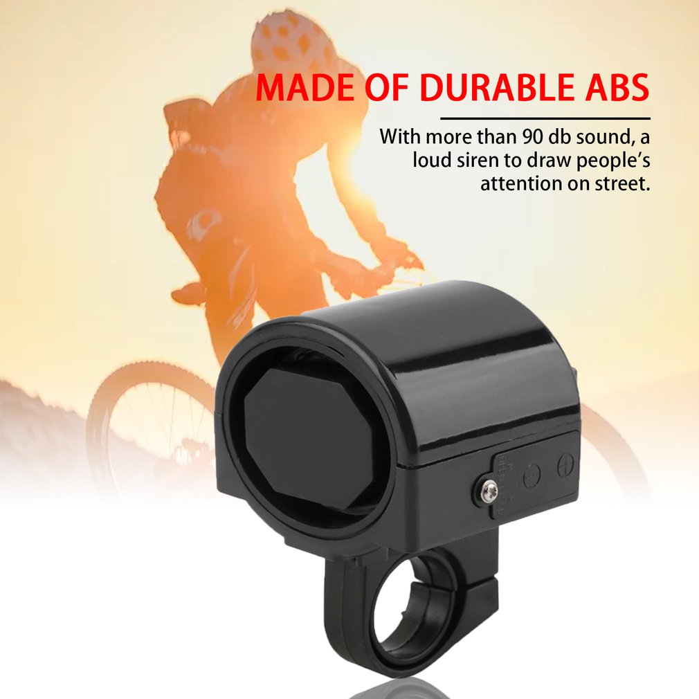 Mtb racefiets fiets elektronische bel luide claxon fietstoeter sirene houder whalesale