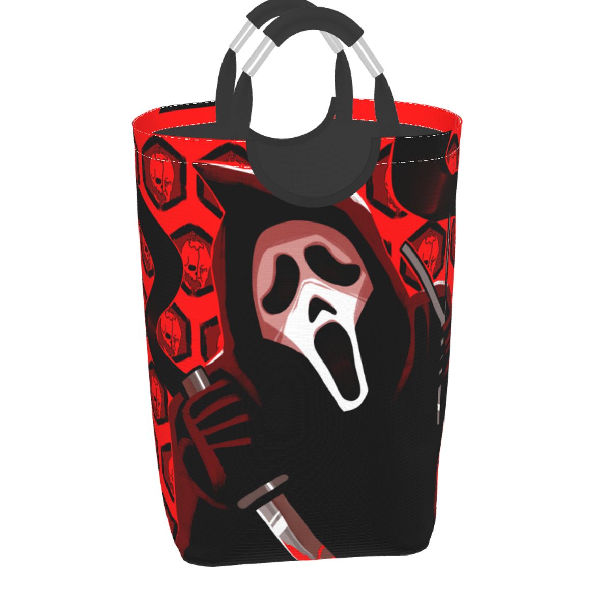 Película de terror de Halloween Scream ghosting face, cesto de lavandería independiente con asa, cestas de lavandería para ropa, Juguetes: 2
