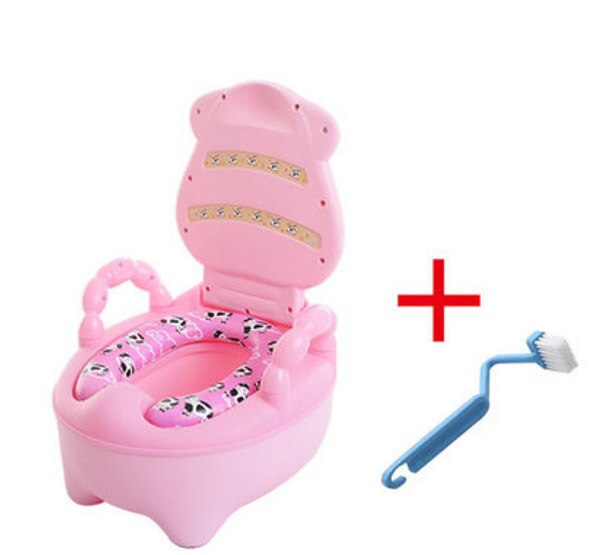 Bébé Pot multifonction bébé toilette vache enfants Pot formation siège de toilette enfants chaise Pot de toilette urinoir pour Pot gratuit brosse: VIOLET
