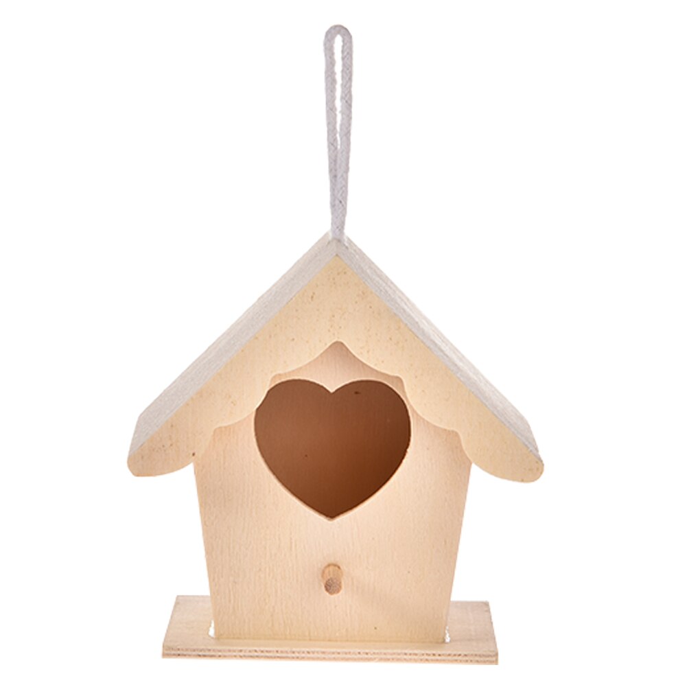 DIY Bird House Outdoor Hanging Bird Nest Home Gardening Family Indoor And Outdoor Decoration Natural Materials Can Be Hung: Heart shape