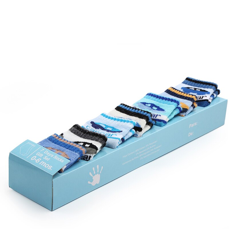 6 Pair Baby Socks for Boys Girls Infant Cotton Cartoon Floral Pattern Socks Warm Anti Slip Floor Socks: 4