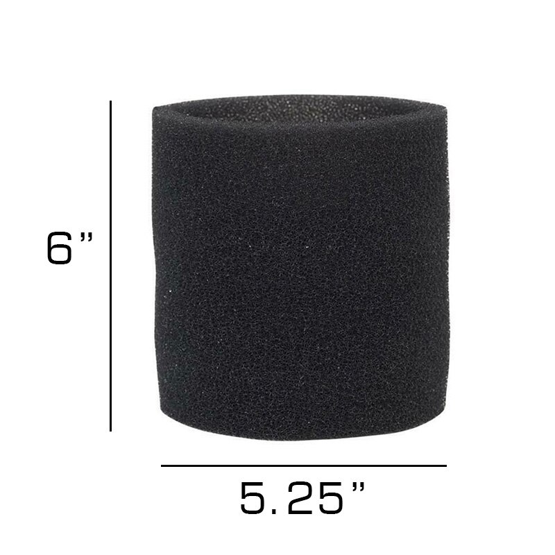 Sponge Filter Cover Sleeve Cotton For Genie Shop-Vac Wet/Dry Vacuum Cleaner Parts Accessories Black Foam Filter