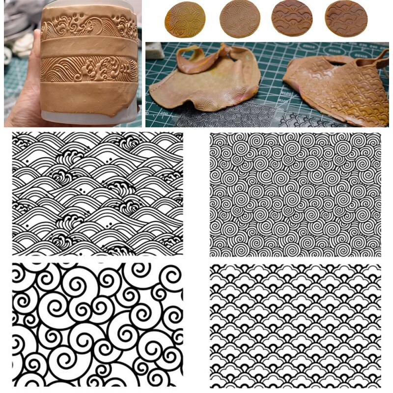 Sello transparente de PVC para manualidades hechas a mano, calcomanías de modelado, escultura de arcilla, decoración, DIY, 1 ud.